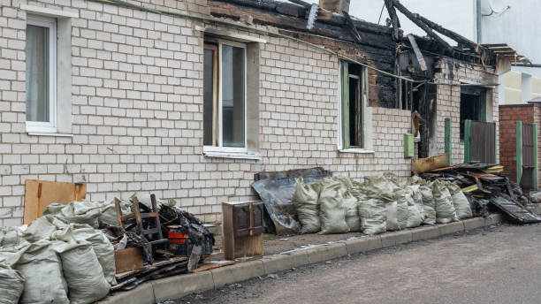 Professional Fire Damage Removal technician working in Columbus, TX